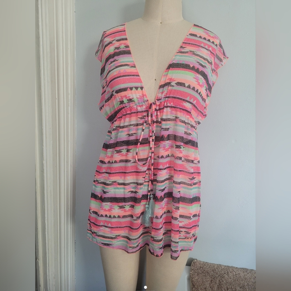 Swim cover-up. Size S. Brand Op. Color pink. V-neck. NWT